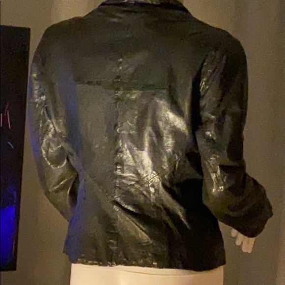 ALLSAINTS Black Leather Jacket. Small - Picture 4 of 15